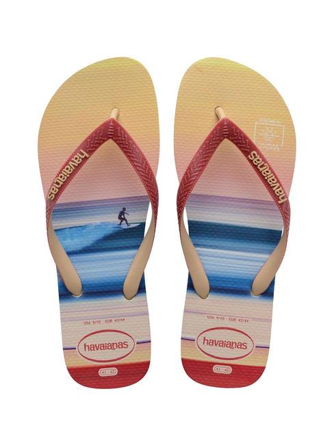HAVAIANAS TOP SURF SESSIONS Klapki gumowe beżowy - Buty męskie