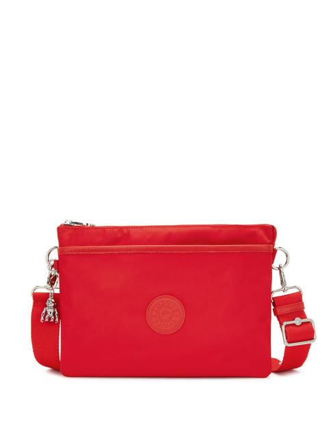 KIPLING RIRI L Płaska torba na ramię impreza różowa paka - Torby damskie