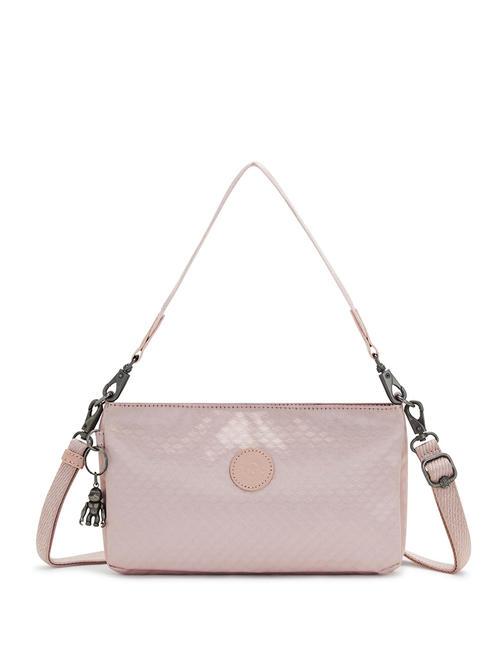 KIPLING MASHA Mała torba na ramię różowy tłoczony przepływ - Torby damskie