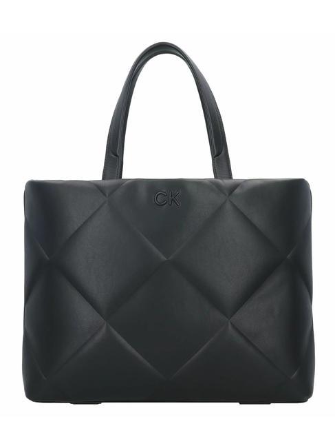 CALVIN KLEIN QUILT Large Torebka Czarny PVH - Torby damskie