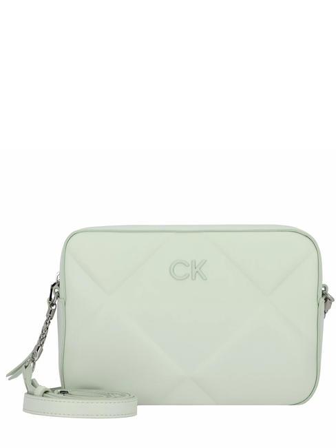 CALVIN KLEIN QUILT Torba na aparat na ramię mlecznozielony - Torby damskie