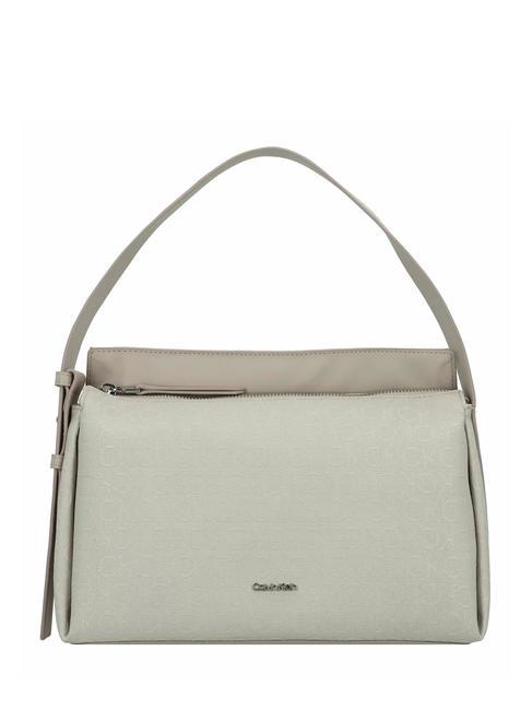 CALVIN KLEIN GRACIE Monogram Torba na ramię kamienny beż - Torby damskie