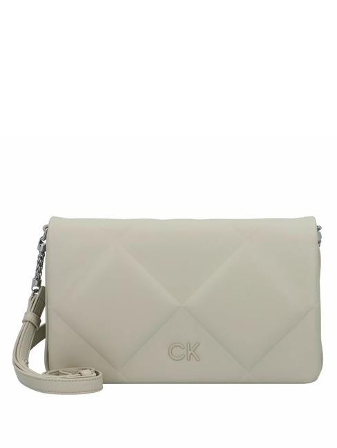 CALVIN KLEIN QUILT Torba na ramię kamienny beż - Torby damskie