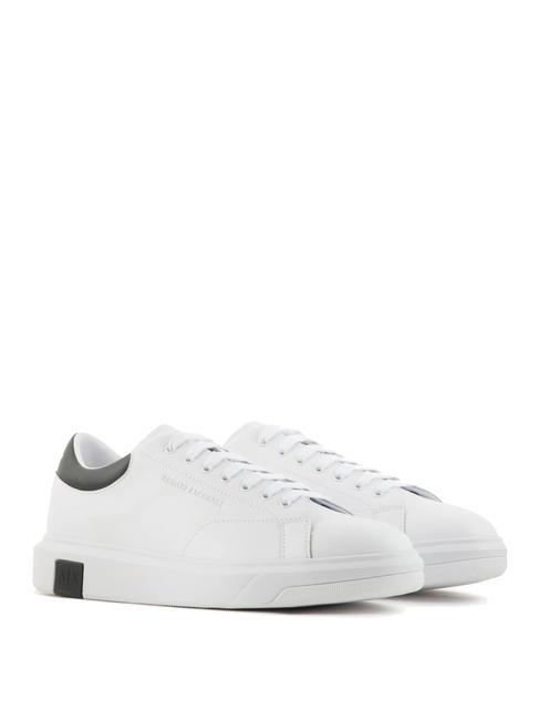 ARMANI EXCHANGE ACTION Skórzane trampki op.biały+czarny - Buty męskie