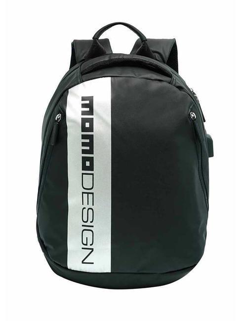 MOMO DESIGN NYLON Plecak czarny/satyna - Plecaki na laptopa do pracy