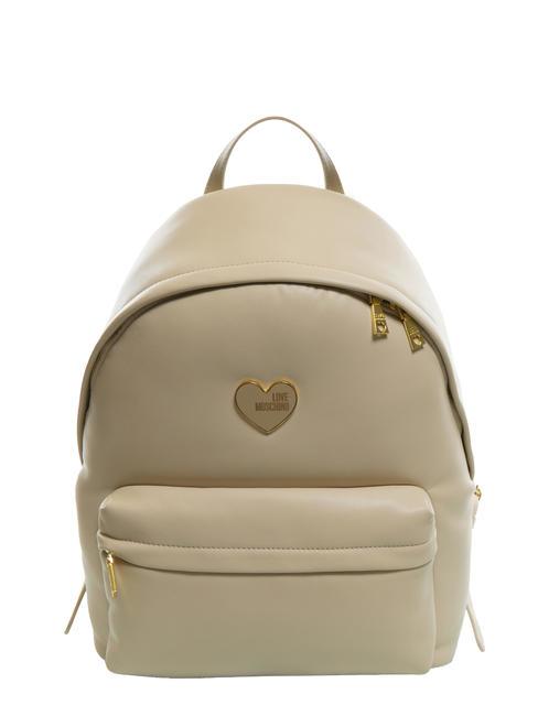 LOVE MOSCHINO PUFFY Plecak damski kość słoniowa - Torby damskie