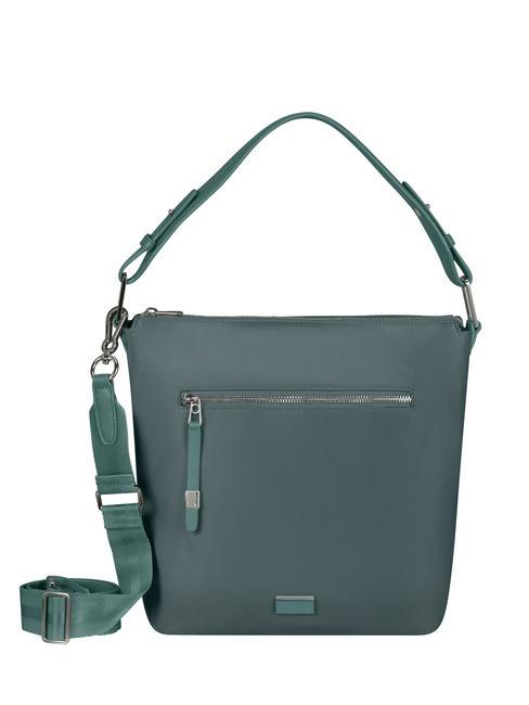 SAMSONITE BE-HER Średniej wielkości torba wiaderkowa z paskiem na ramię szary benzynowy - Torby damskie
