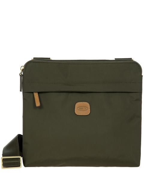 BRIC’S X-COLLECTION  Torba płaska oliwka - Torby na ramię męskie