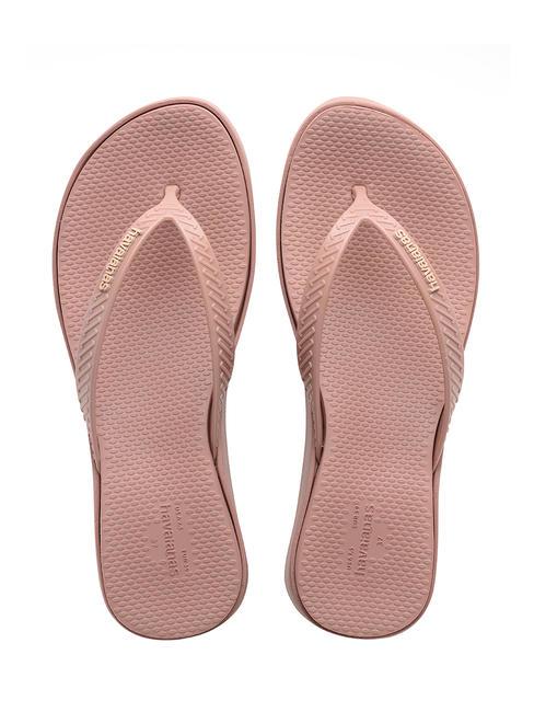 HAVAIANAS HIGH PLATFORM Klapki klinowe KROKUSY/RÓŻE - Buty damskie