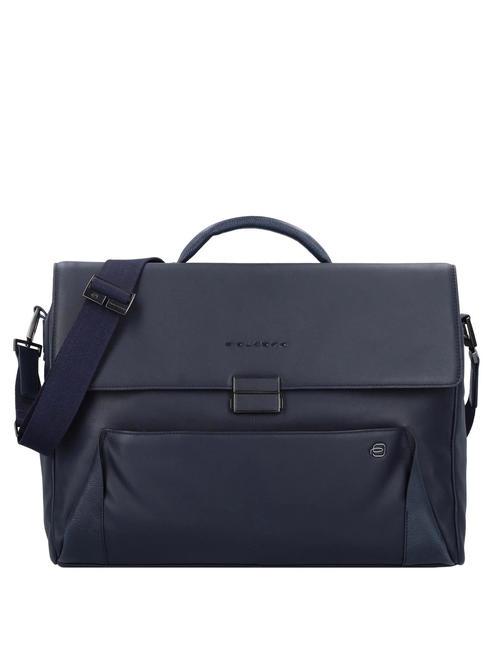 PIQUADRO PAN  15" Teczka na laptopa, skóra niebieski - Teczki robocze