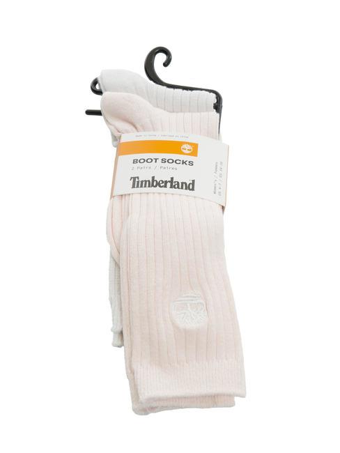 TIMBERLAND PACK RIBBED 2 pary skarpetek róże kameowe - Skarpetki damskie
