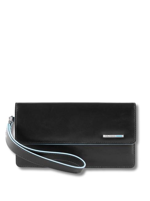 PIQUADRO BLUE SQUARE Portfel skórzany / uchwyt na smartfon Czarny - Portfele męskie