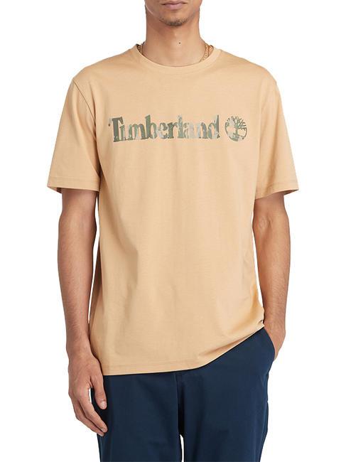 TIMBERLAND KENNEBEC RIVER TREE LOGO  Koszulka bawełniana lekki but pszeniczny - Koszulki męskie