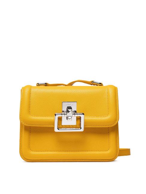 FURLA VILLA Mała skórzana torba na ramię pyłek kwiatowy - Torby damskie