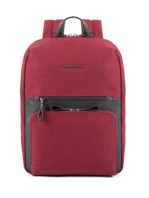 PIQUADRO Zaino TIROS, uchwyt na laptopa 14" CZERWONY - Plecaki na laptopa do pracy
