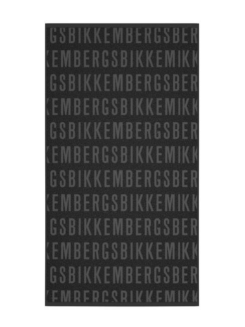 BIKKEMBERGS LOGO ALL OVER Ręcznik plażowy bawełniany czarny - Akcesoria podróżne