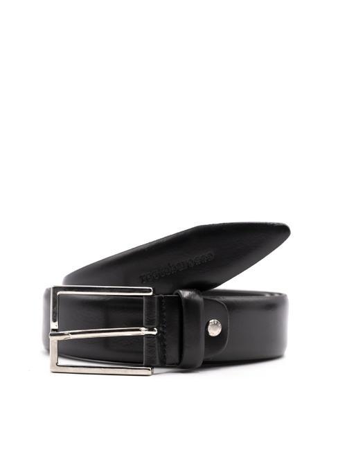 ROCCOBAROCCO LEATHER Pasek skórzany czarny - Paski