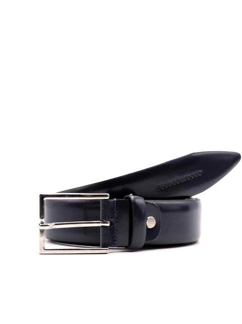 ROCCOBAROCCO LEATHER Pasek skórzany niebieski - Paski