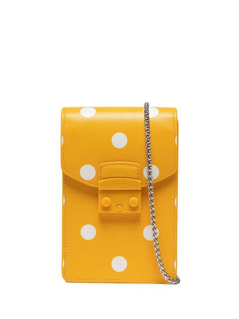 FURLA METROPOLIS Torebka na ramię z mikro skóry z łańcuszkiem tony pyłków - Torby damskie