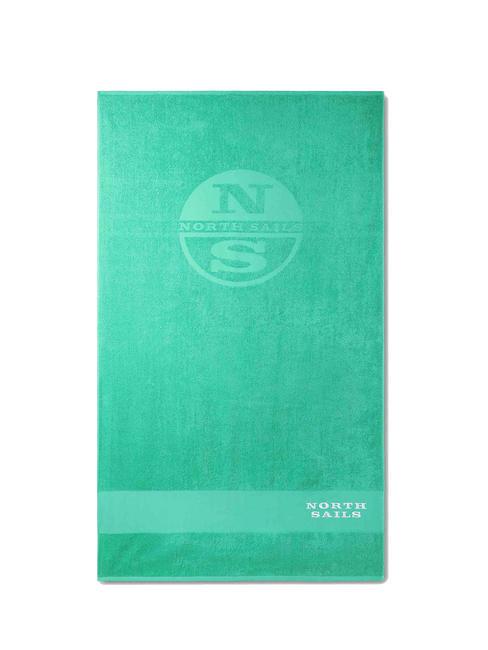 NORTH SAILS MAXI LOGO Ręcznik plażowy bawełniany zielony ogród - Akcesoria podróżne