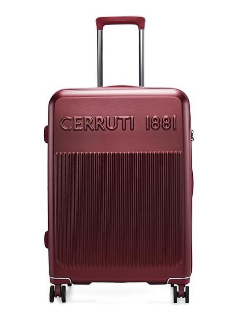 CERRUTI 1881 Średni wózek rozszerzalny Burgundia - Wózki twarde