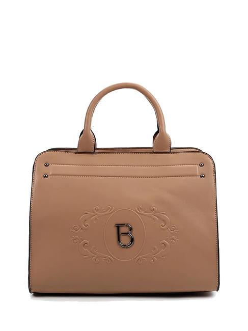 TOSCA BLU TB LOGO Torba aktówka z paskiem na ramię BEŻOWY - Torby damskie