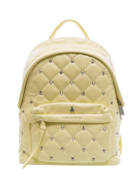 L'ATELIER DU SAC REBECCA Plecak pikowany jasna limonka - Torby damskie