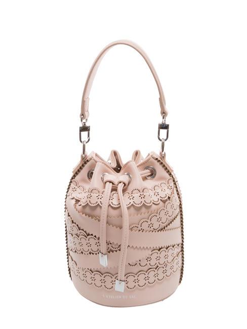 L'ATELIER DU SAC SERENDIPITY Torba typu wiadro z paskiem na ramię proszek - Torby damskie