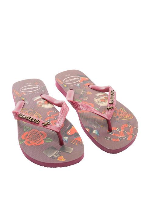 HAVAIANAS TOP TRIBO Klapki fioletowa gleba - Buty męskie