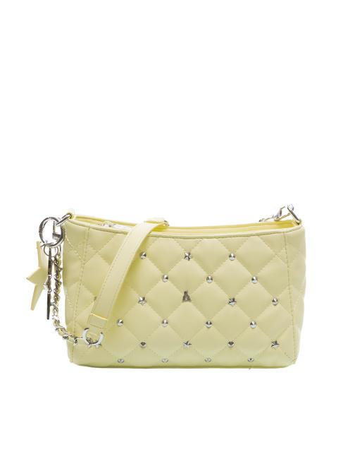 L'ATELIER DU SAC REBECCA Pikowana torba na ramię jasna limonka - Torby damskie