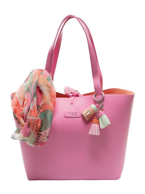 PASH BAG LIKE IT! Torba zakupowa z szalikiem różowy - Torby damskie