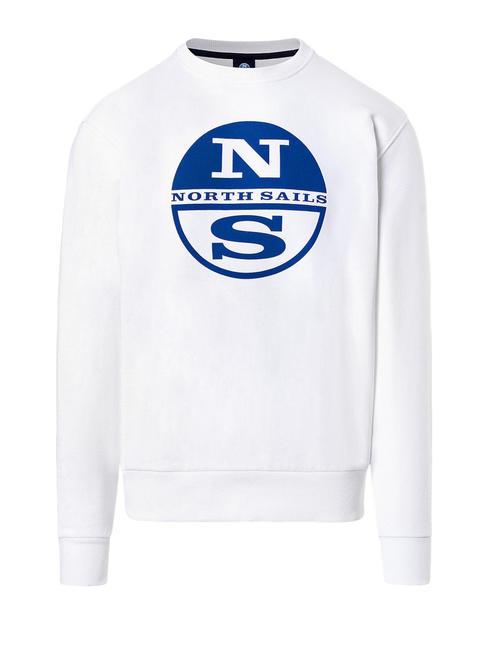 NORTH SAILS N|S LOGO Bluza bawełniana z okrągłym dekoltem biały - Bluzy męskie