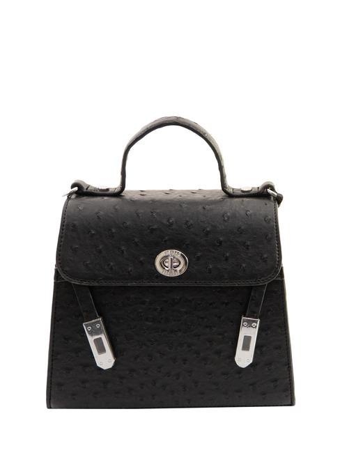 PASH BAG LOVELY DAY Torba aktówka ze wzorem strusia czarny - Torby damskie