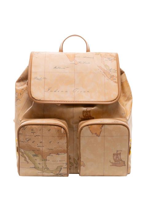 ALVIERO MARTINI PRIMA CLASSE GEO CLASSIC Plecak z kieszeniami NATURALNY - Torby damskie