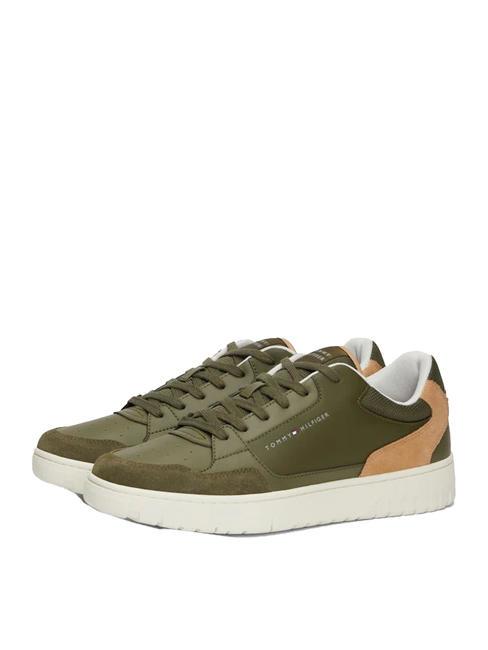 TOMMY HILFIGER BASKET CORE Adidasy Oliwka użytkowa - Buty męskie