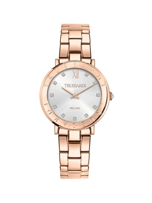 TRUSSARDI T-VISION Tylko czas oglądania SREBRNY - Zegary