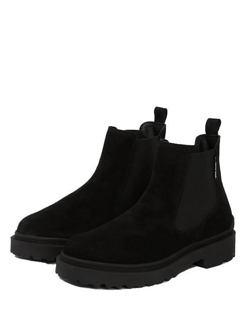 TOMMY HILFIGER TOMMY JEANS CHELSEA LEATHER  Botki ze skóry zamszowej CZARNY - Buty męskie