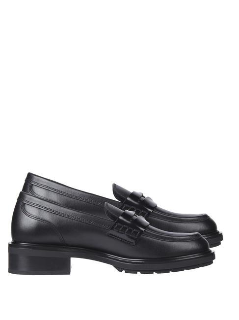 TOMMY HILFIGER TH PENNY  Mokasyny skórzane CZARNY - Buty damskie