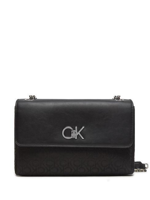 CALVIN KLEIN RE-LOCK  Torba na ramię / torba crossbody logo na całej powierzchni - Torby damskie