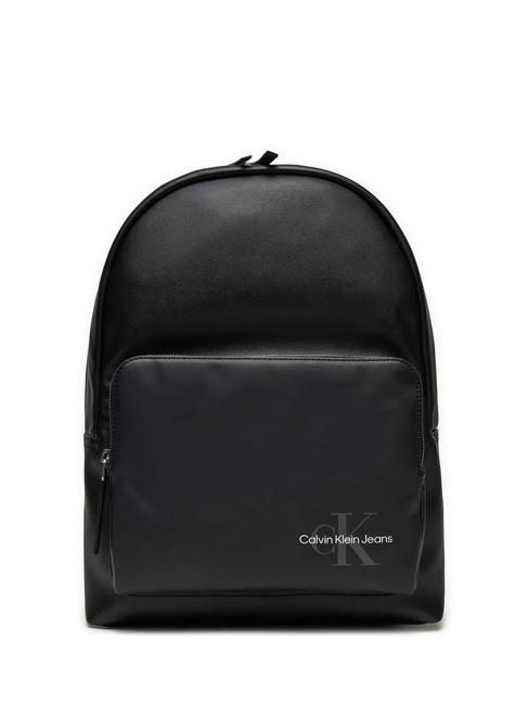 CALVIN KLEIN CK JEANS MONOGRAM SOFT Plecak na laptopa Czarny PVH - Plecaki szkolne i rekreacyjne
