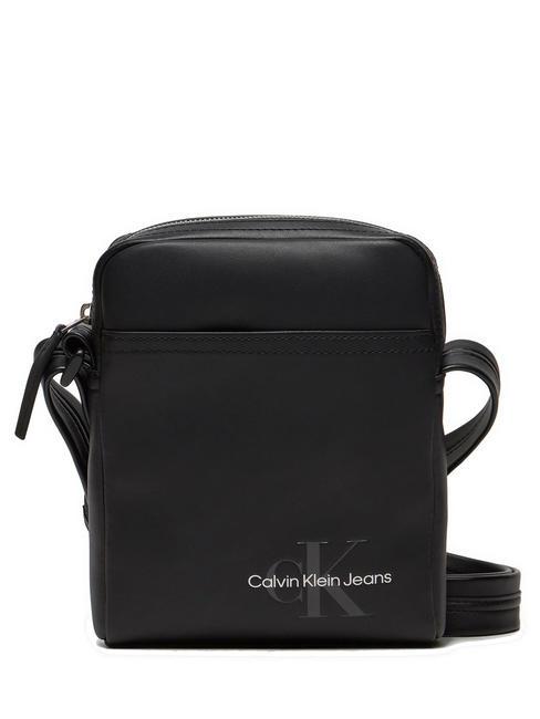 CALVIN KLEIN CK JEANS MONOGRAM SOFT  Torba z logo Czarny PVH - Torby na ramię męskie