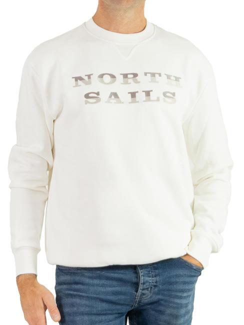 NORTH SAILS LETTERING LOGO Bluza bawełniana z okrągłym dekoltem ptasie mleczko - Bluzy męskie