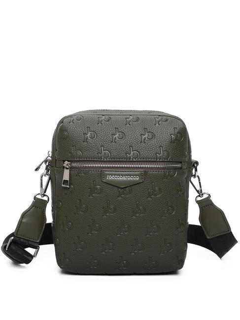 ROCCOBAROCCO MONOGRAM Embossed Pasek na ramię armia - Torby na ramię męskie