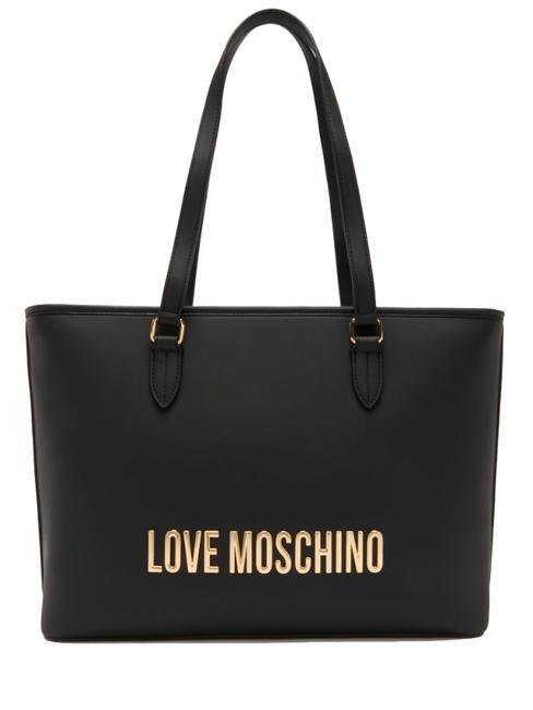 LOVE MOSCHINO LOGO LETTERING Kupujący na ramieniu Czarny - Torby damskie