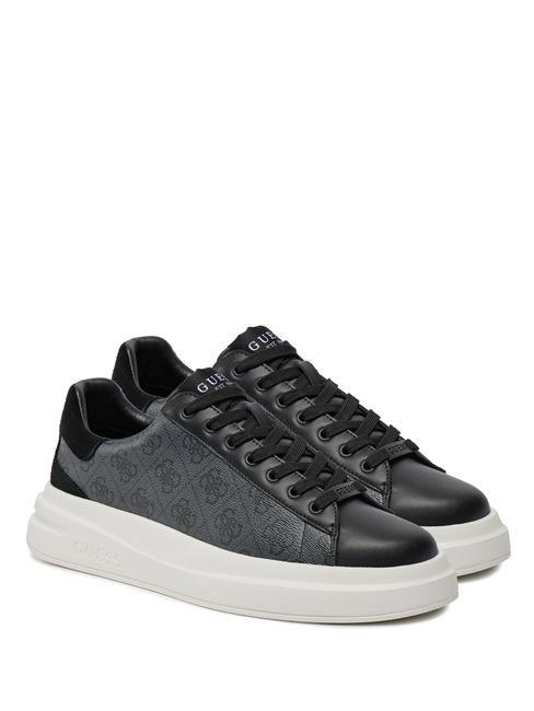 GUESS ELBA  Adidasy CZARNY - Buty męskie