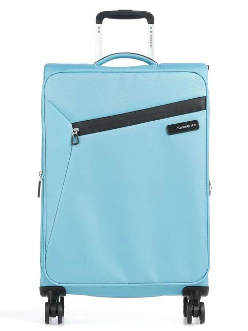 SAMSONITE LITEBEAM Średni wózek rozszerzalny błękit oceanu - Wózki półsztywne