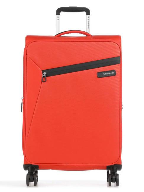 SAMSONITE LITEBEAM Średni wózek rozszerzalny pomarańczowy/pikantny - Wózki półsztywne