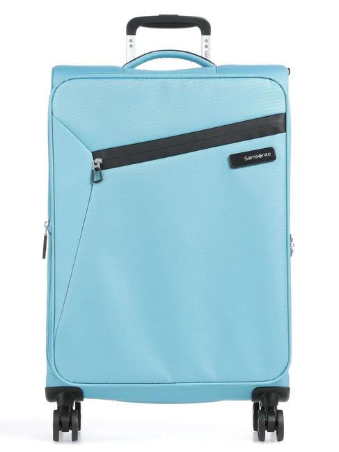SAMSONITE LITEBEAM Duży, rozszerzalny wózek błękit oceanu - Wózki półsztywne