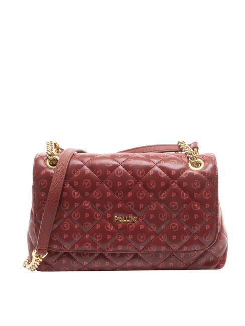 POLLINI HERITAGE MATELASSE Torba na ramię bordeaux - Torby damskie