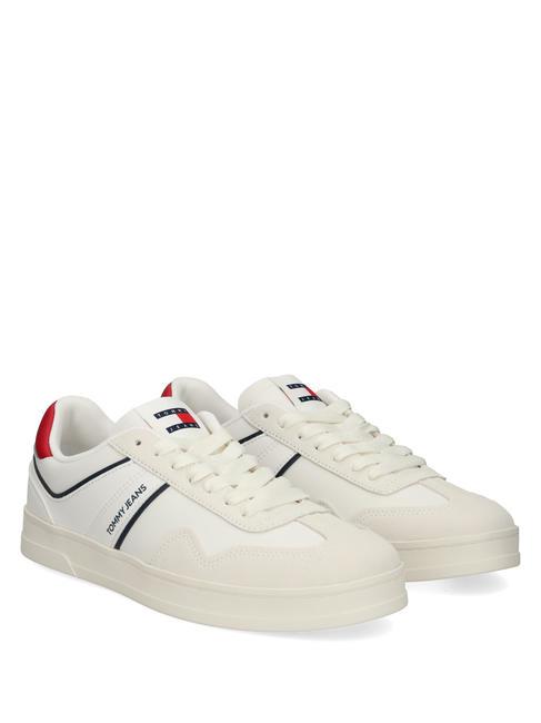 TOMMY HILFIGER TOMMY JEANS LEATHER RETRO CUPSOLE Skórzane trampki rwb - Buty męskie